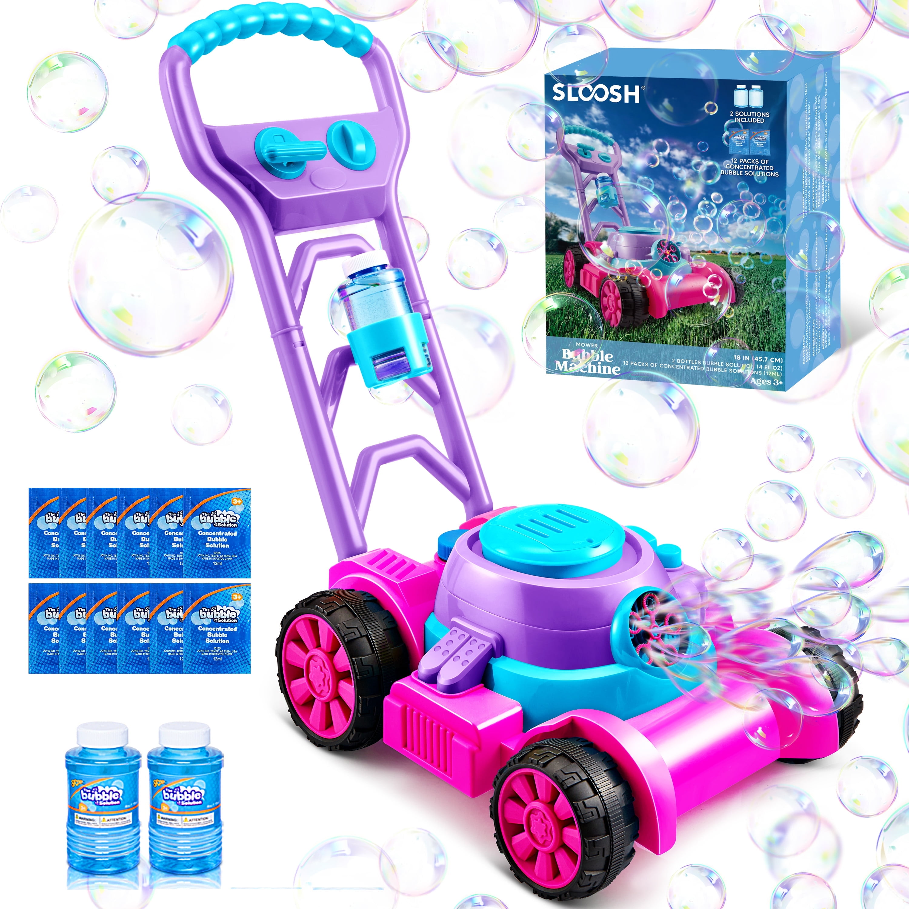Kids Outdoor Lawn Mower - JOYFY Bubble Machine Bubble Lawn Mower