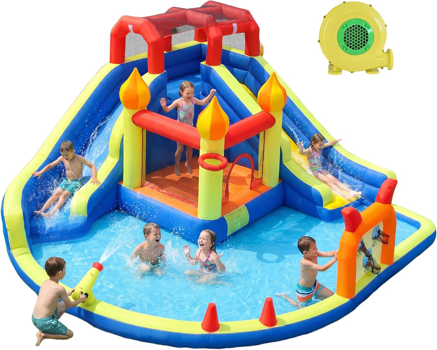 Kids Outdoor House - Kids Jumping Castle with Two Long