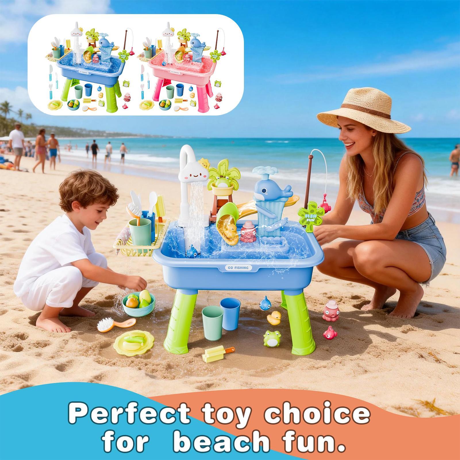 Kids Outdoor Water Play Table - Children's Kitchen Toys Electric Fun Waters