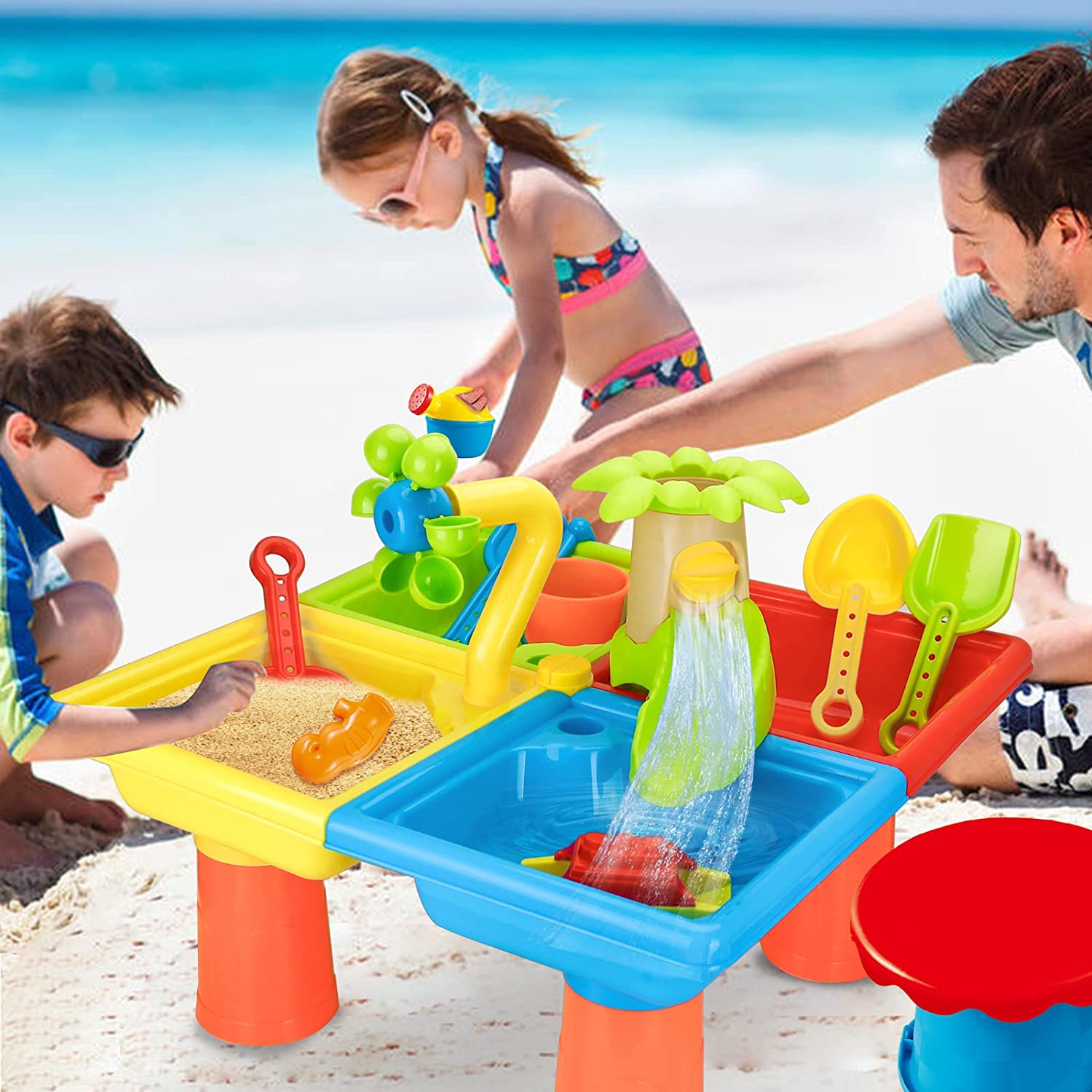 Kids Outdoor Water Play - Beach Table Sand Play Toys Children