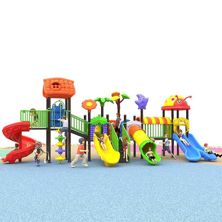 Kids Outdoor Adventure Park - Outdoor Colorful Plastic Slide Adventure Amusement