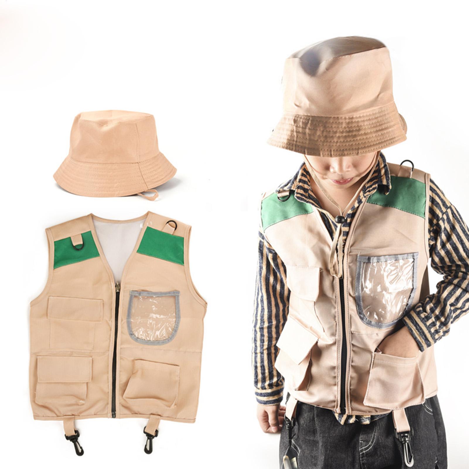 Kids Outdoor Umbrella - Kids Explorer hat and vest Costume