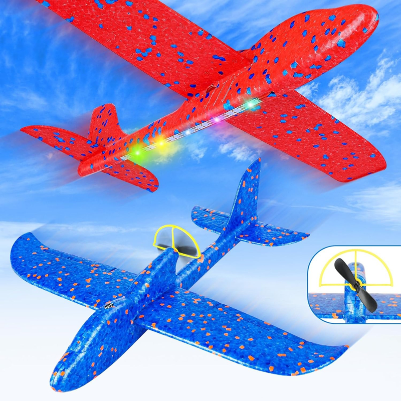 Kids Outdoor Play - Electric Foam Plane Glider Hand Throw