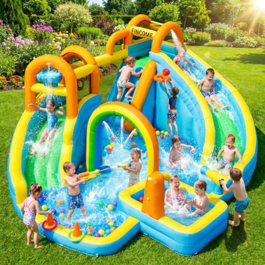 Kids Outdoor Park - Backyard outdoor inflatable water slide park