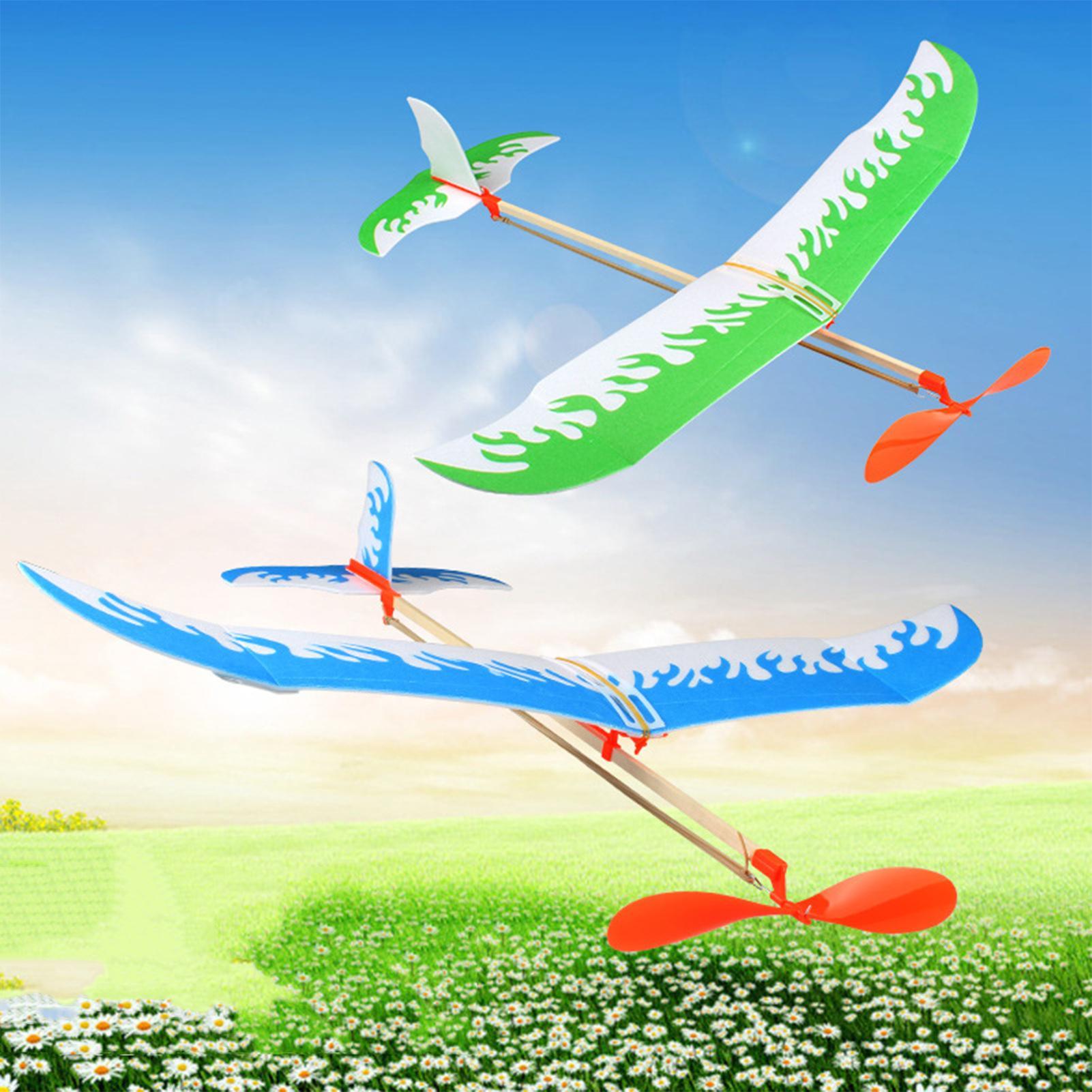 Kids Outdoor Park - Rubber Band Airplanes Powered Glider Aircraft