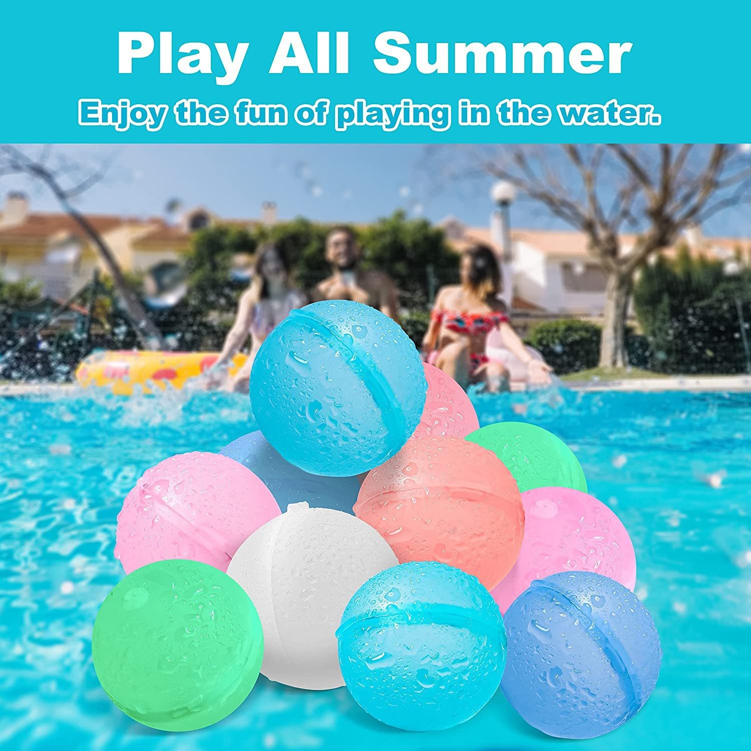 Kids Outdoor Water Play - 12/6/3/1PCS Magnetic Reusable Water Balloons Quick