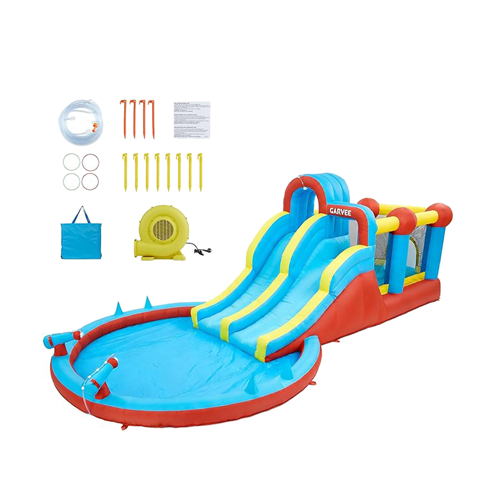 Kids Outdoor Park - All-Season 8-in-1 Inflatable Water Park –