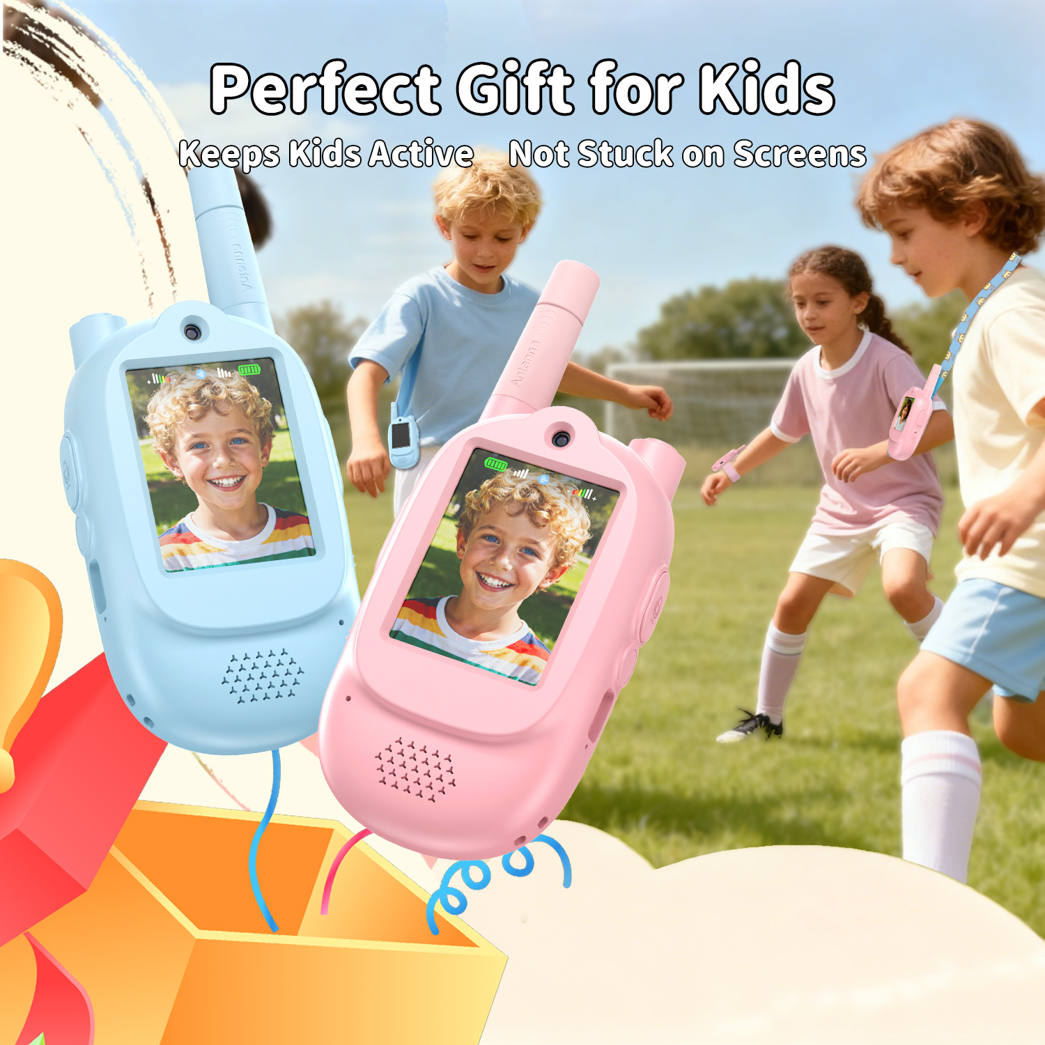 Kids Outdoor Voices - 500m/1640ft Kids Video Walkie Talkie -
