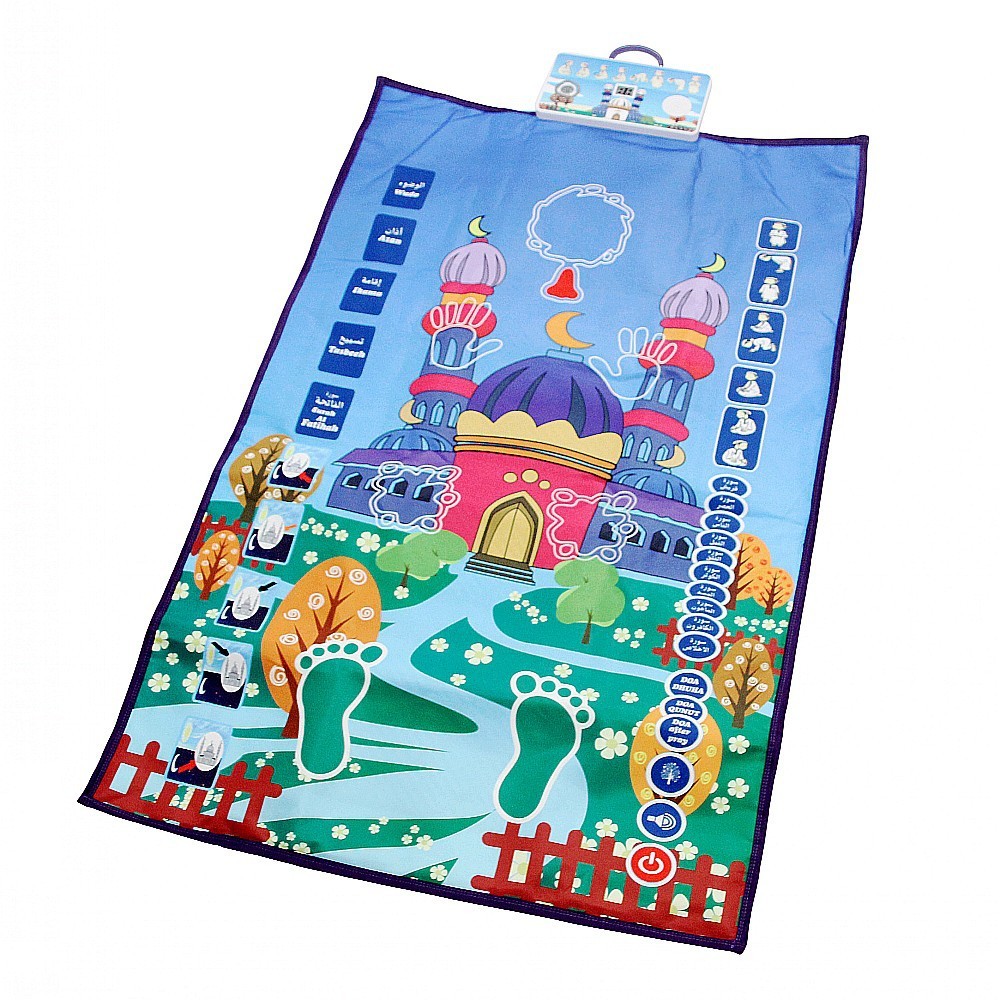 Kids Outdoor Voices - Foldable Sky-Blue Mosque Kids Smart Prayer