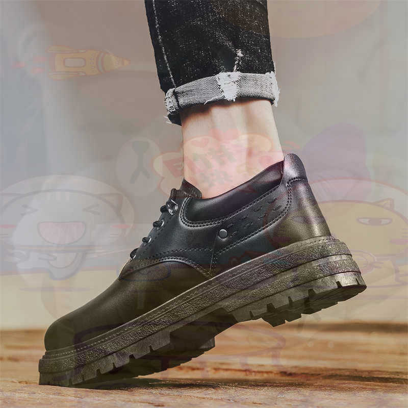 Kids Outdoor Volleyball Shoes - Dark Natural Leather Fashion Trainers Tennis