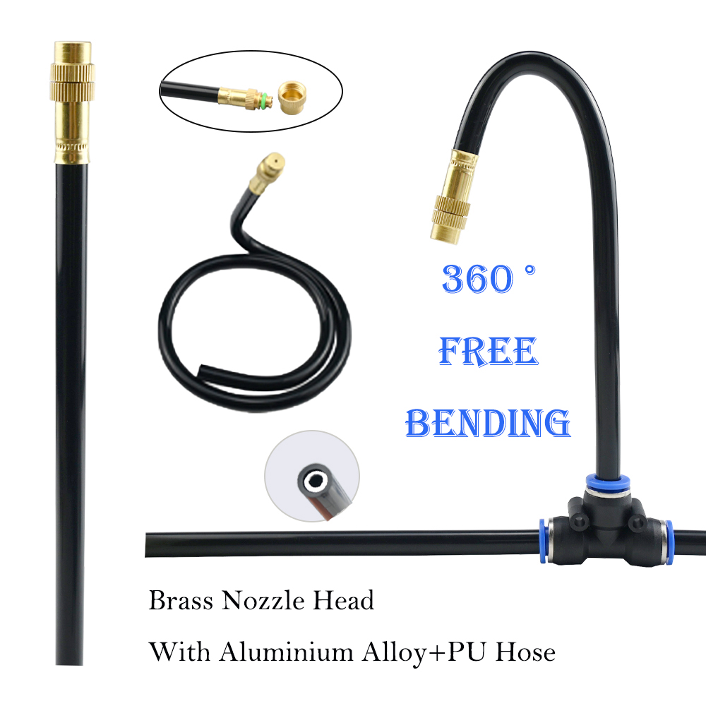 Kids Outdoor Water Sprinkler - 20/30/50cm 360° Free-bend Misting Nozzle Adjustable