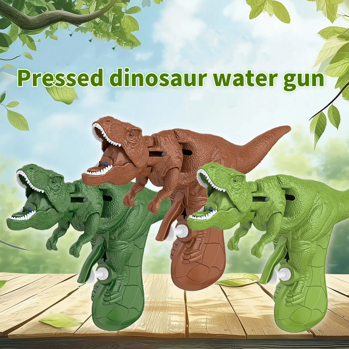 Kids Outdoor Park - Dinosaur Water Gun Toy Mouth Open