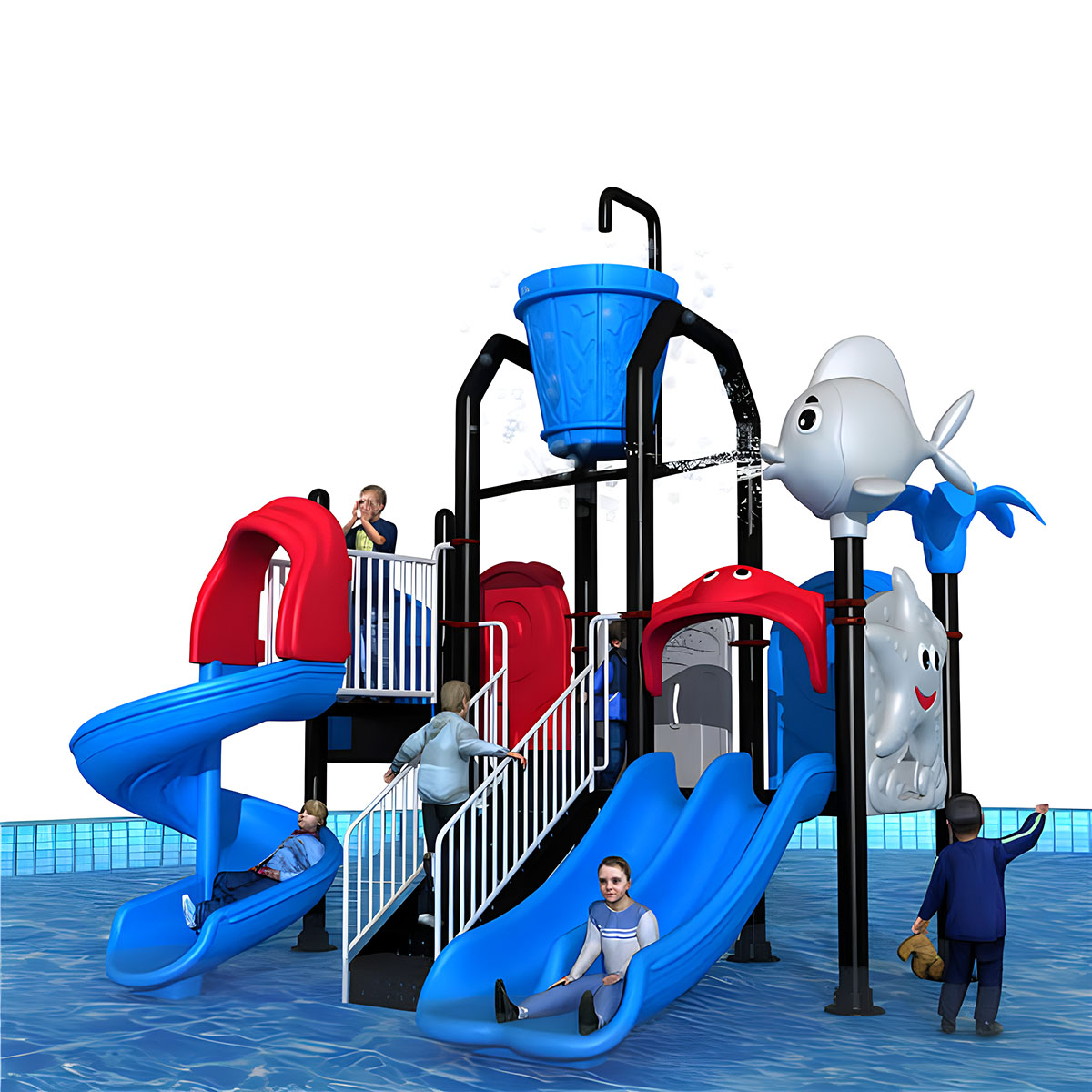 Kids Outdoor Adventure Park - Commercial Aquatic Adventure Kids Water Slide