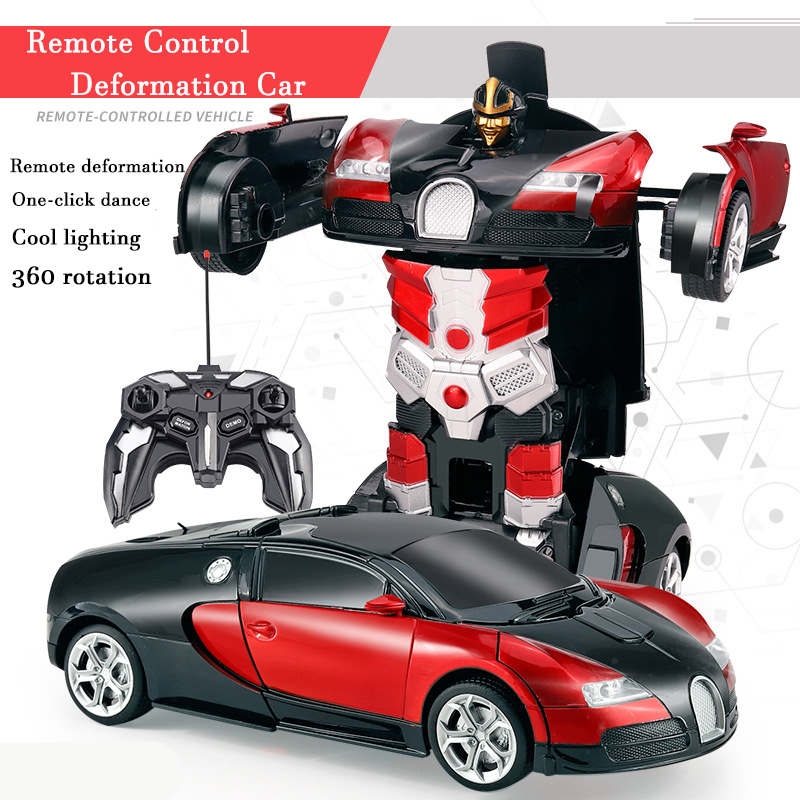 Kids Outdoor Car - 2in1 Electric RC Car Transformation Robots