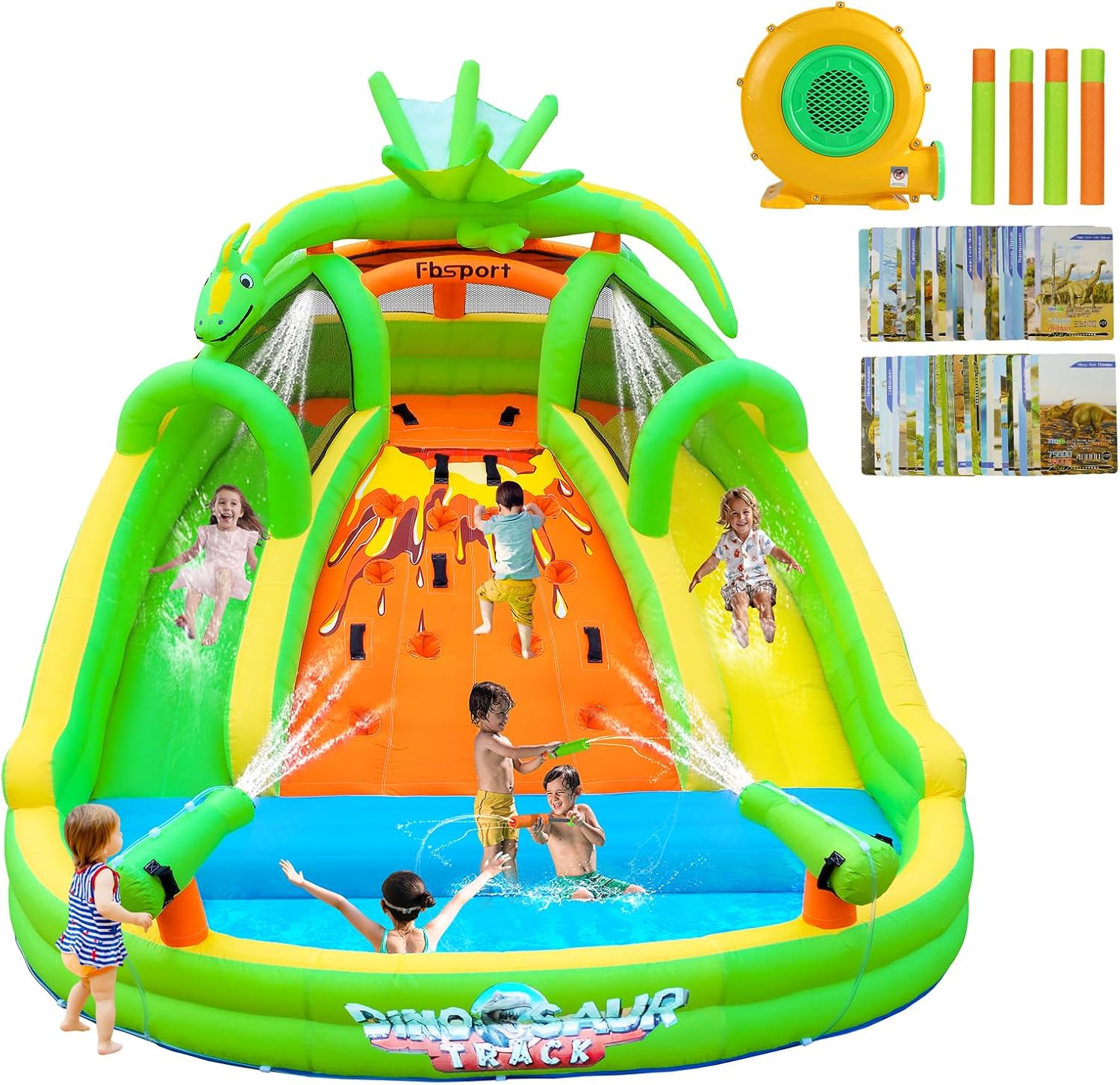 Kids Outdoor House - Kids Inflatable Bounce House with Slide,