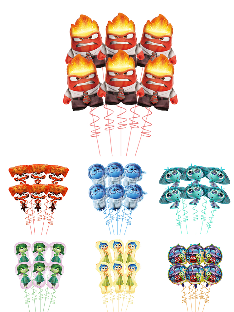 Kids Outdoor Easter Toys - 6pcs Hot Inside Out2 Balloons Set