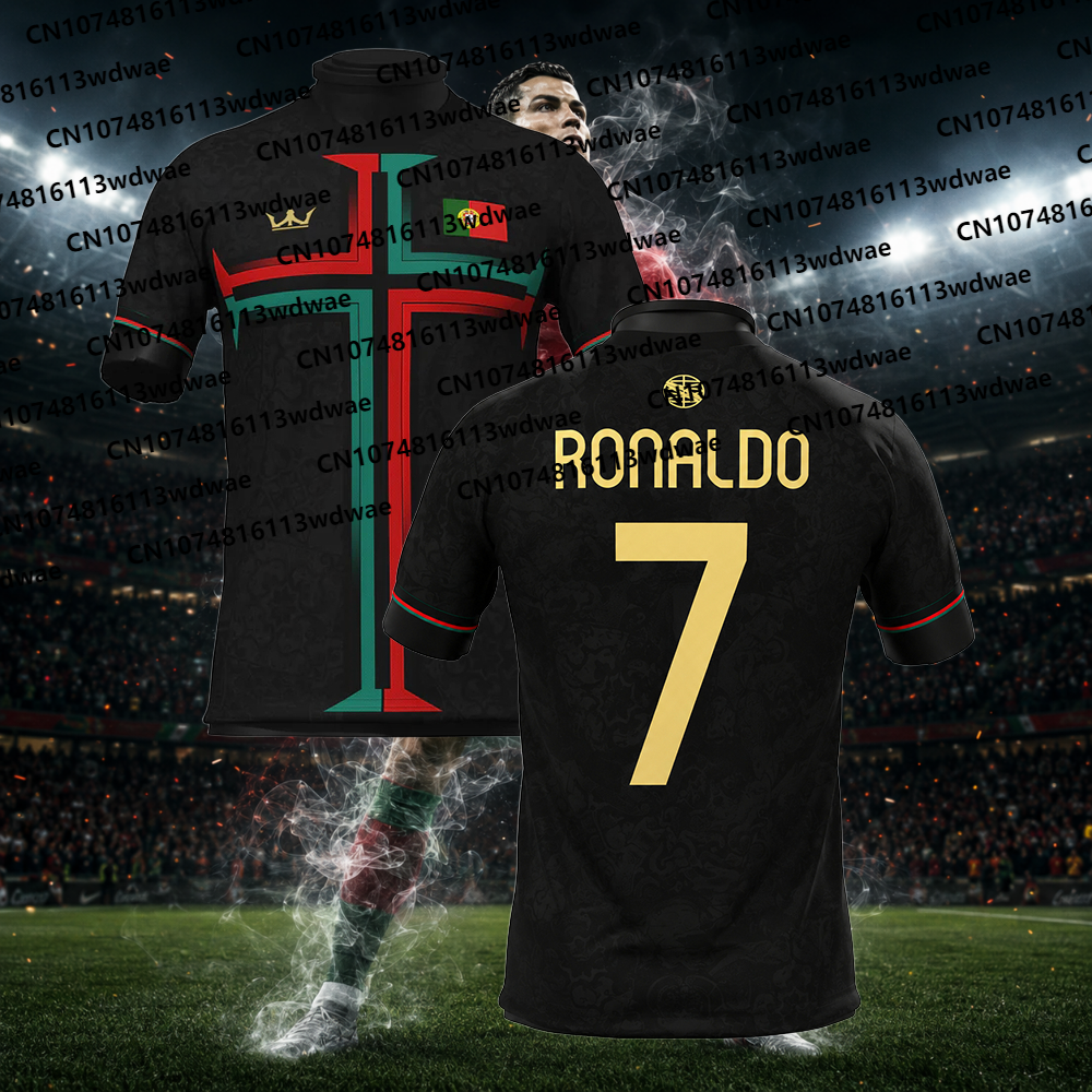 Kids Outdoor Kit - 2026 New Portuguesa Football Jersey Quick-Drying