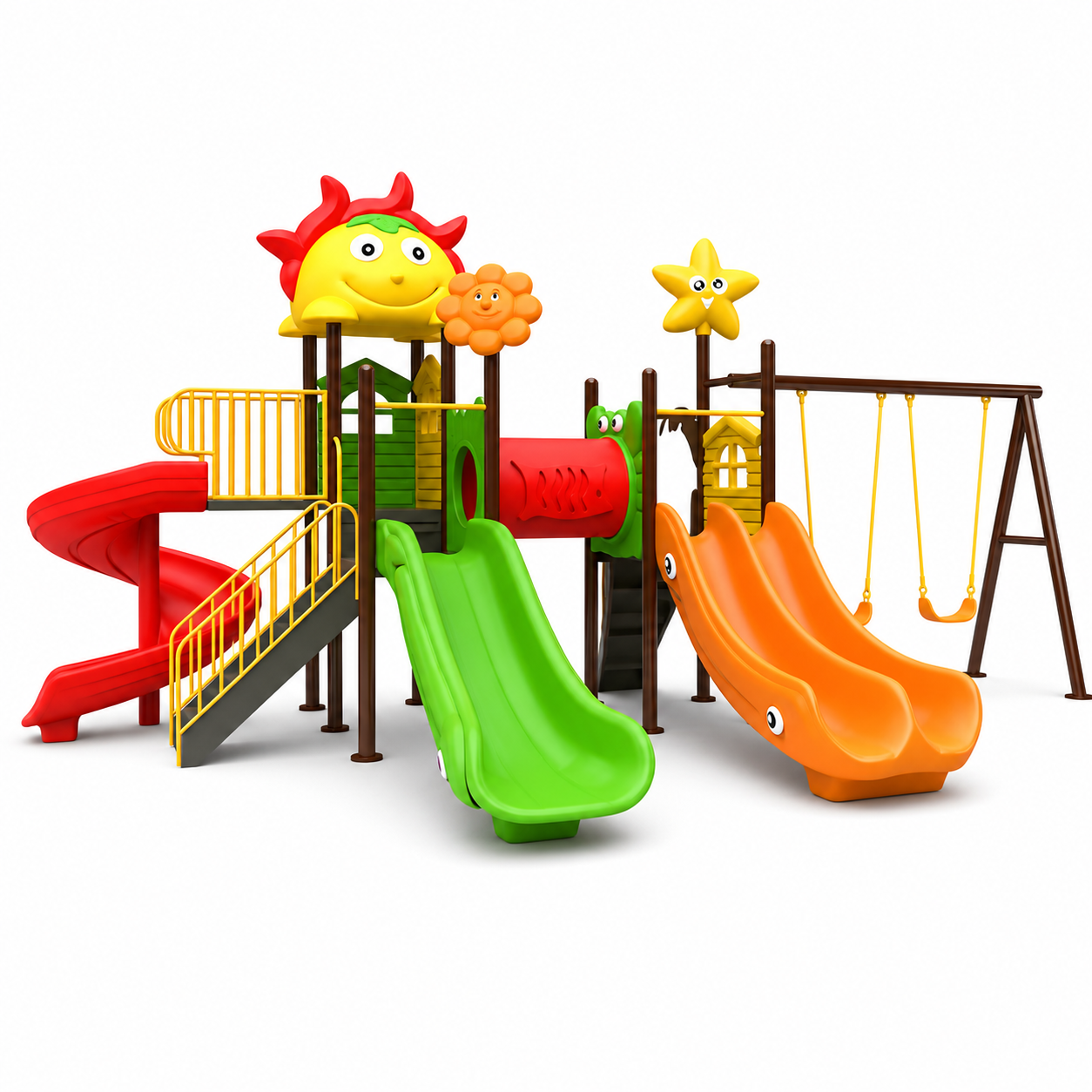 Kids Outdoor Jungle Gym With Slide - 2026 Hot Sale Kids Playsets Commercial