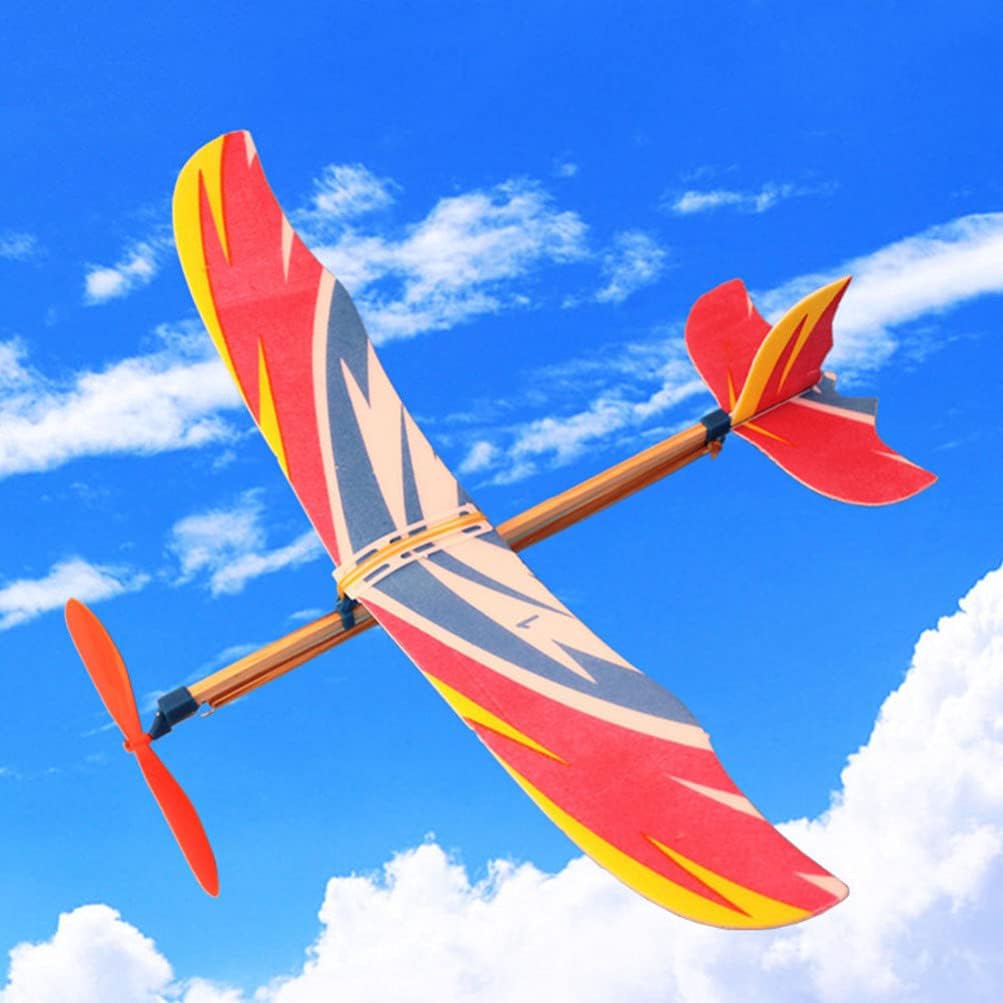 Kids Outdoor Kit - 10PCS Airplane Model Rubber Band Powered