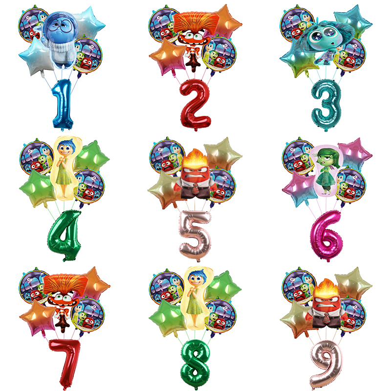 Kids Outdoor Easter Toys - 6pcs New Inside Out2 Balloons Set