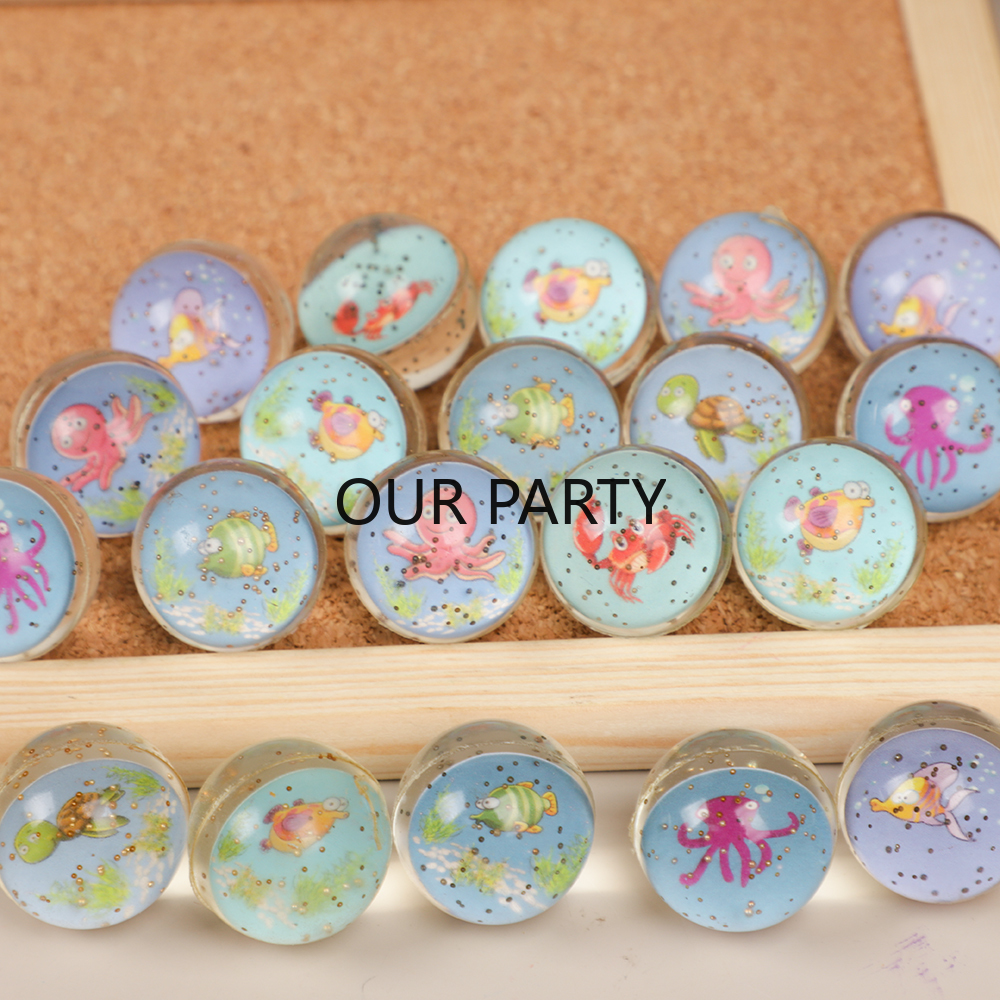 Kids Outdoor Jumping - 10Pcs Ocean Animal Theme Glitter Jumping