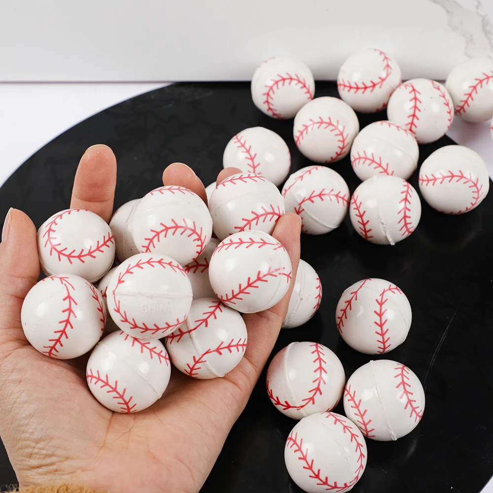 Kids Outdoor Easter Toys - 10Pcs 29mm Baseball Bouncy Ball Football