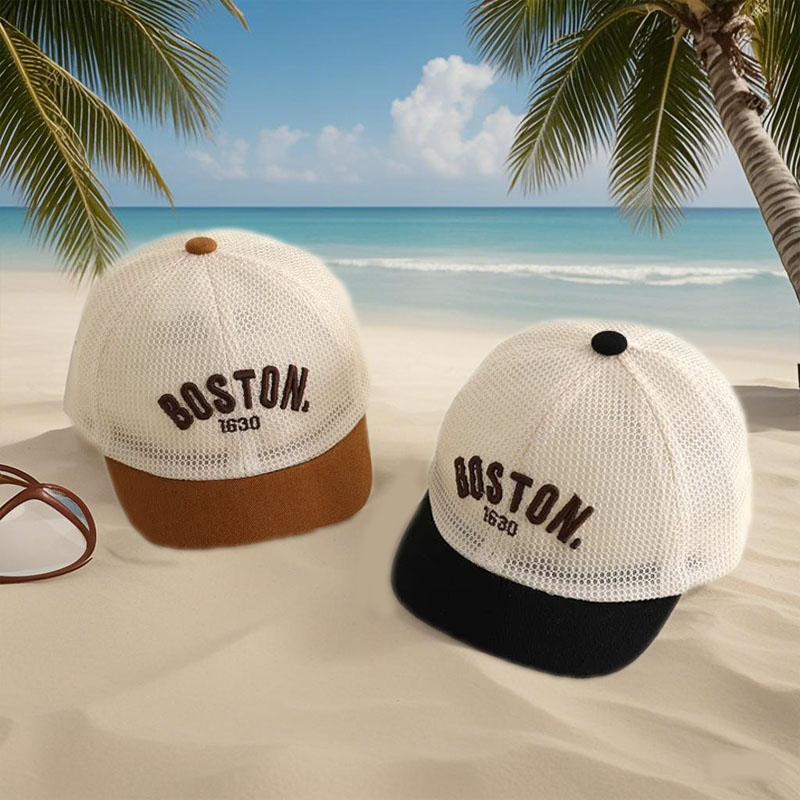 Kids Outdoor Net - Letter Embroidered Baby Baseball Cap Summer