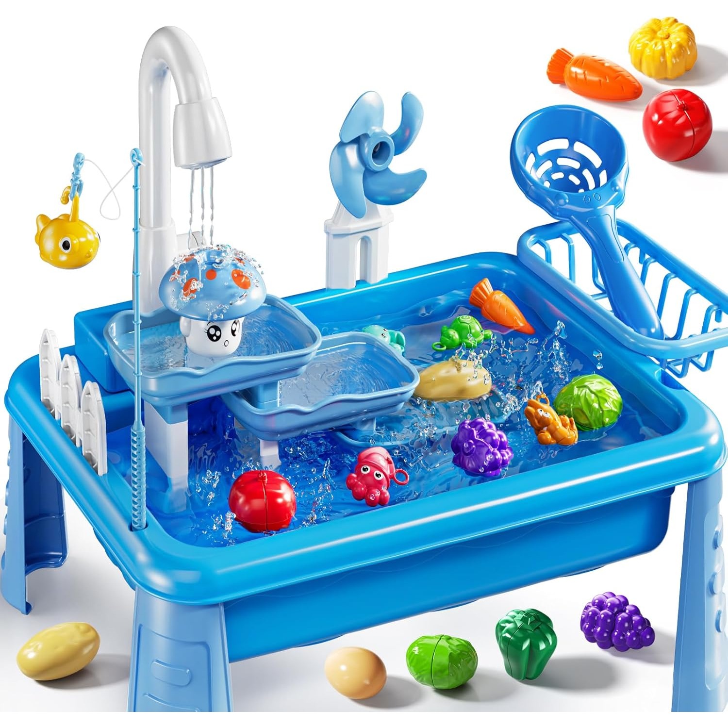 Kids Outdoor Water Play Table - Water Table Play Sink Toy for