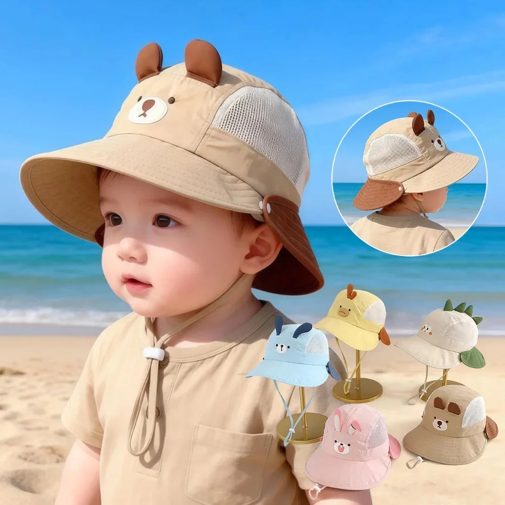 Kids Outdoor Net - Cute Cartoon Baby Fisherman Hat Summer