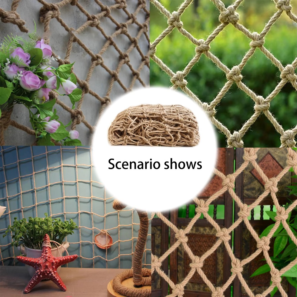 Kids Outdoor Net - Hemp Rope Climbing Net Garden Balcony