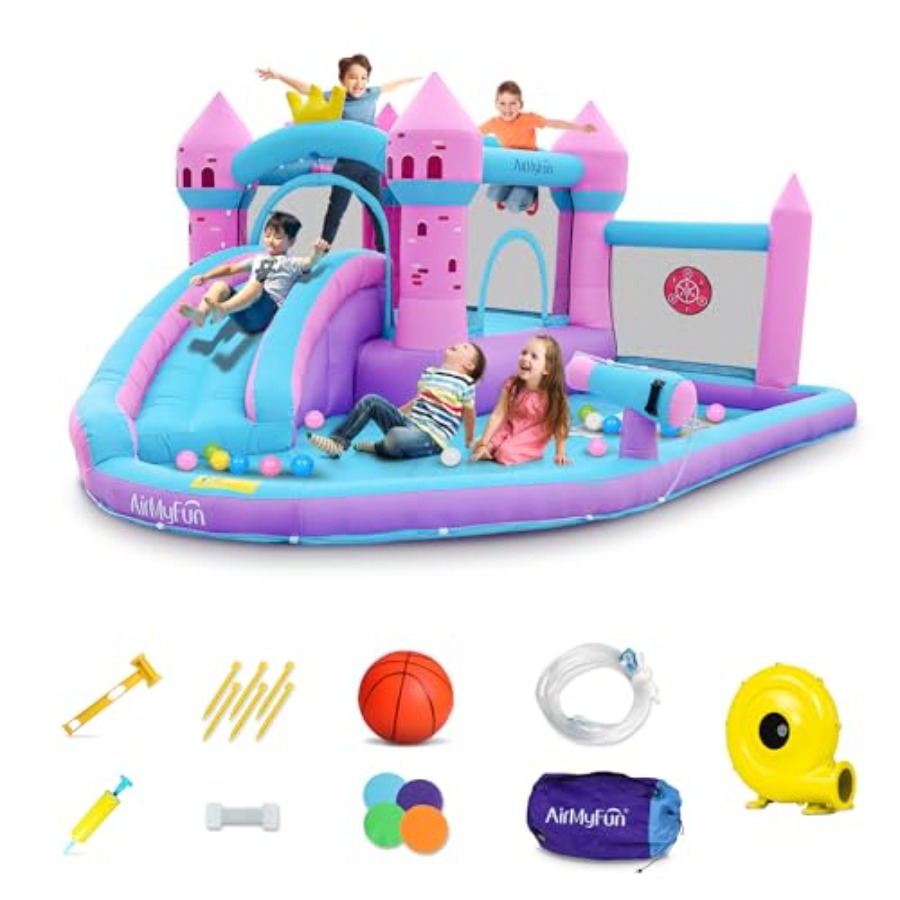 Kids Outdoor House - Backyard inflatable waterslide bounce house for