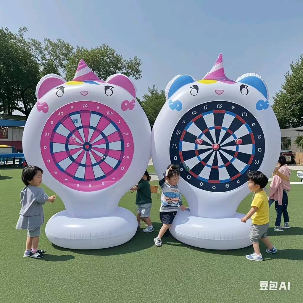 Outdoor Games For Kids - Inflatable Unicorn Throwing Game Target Sticky