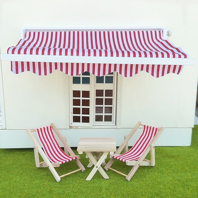 Kids Outdoor Play - 1/12 Dollhouse Simulation Awning Model Dollhouse