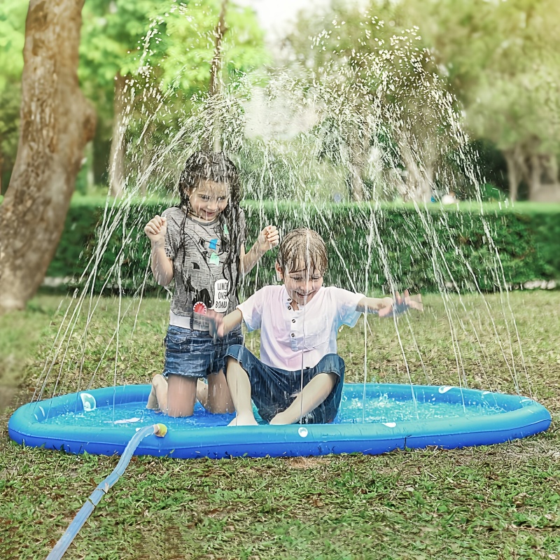 Kids Outdoor Water Sprinkler - Children Play Spray Mat 100cm Beach
