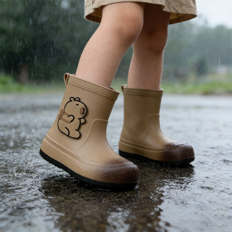 Kids Outdoor Net - Kids Rain Boots Cartoon Waterproof Rubber