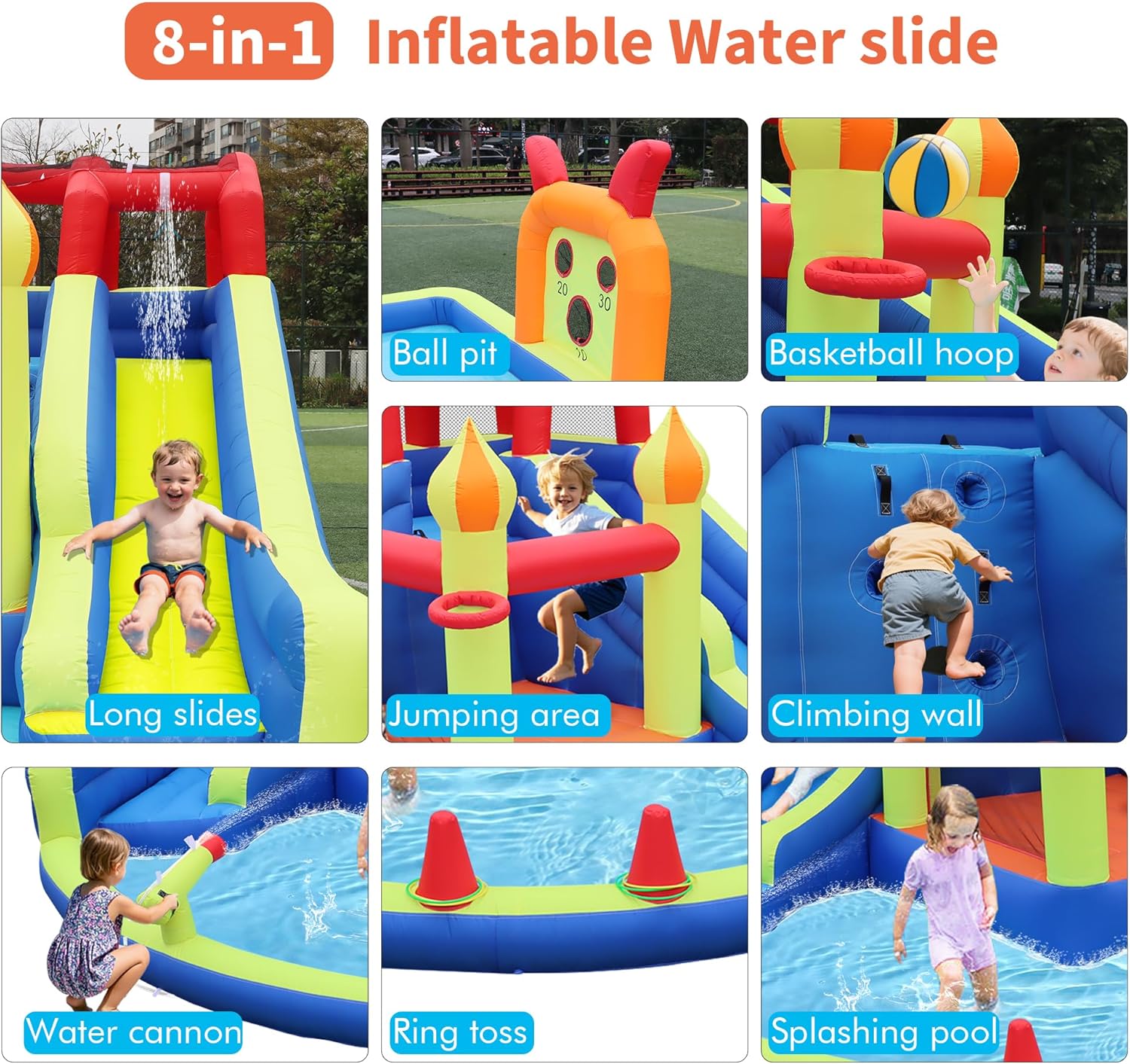 Kids Jumping Castle with Two L - đánh giá và giá Kids Outdoor House