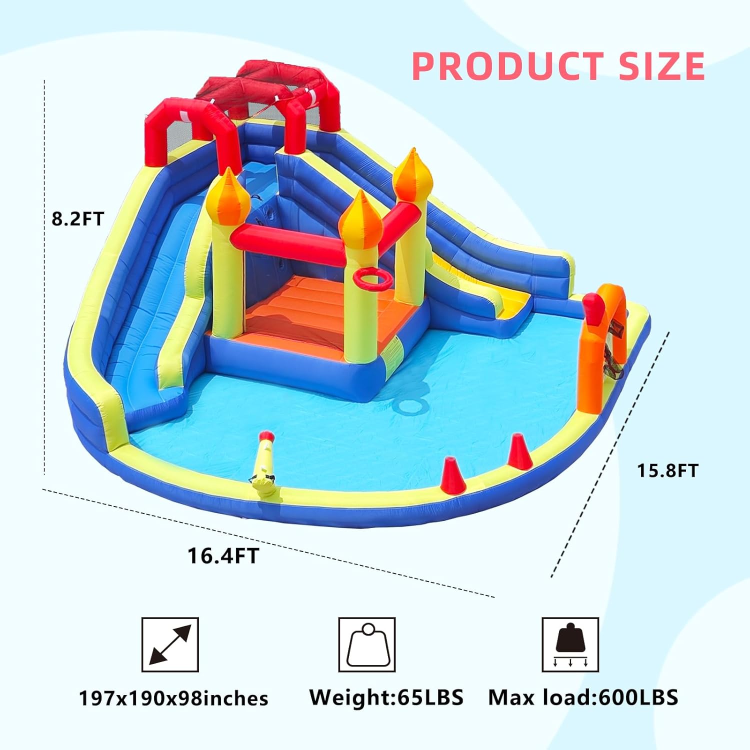 Kids Jumping Castle with Two L - đánh giá và giá Kids Outdoor House