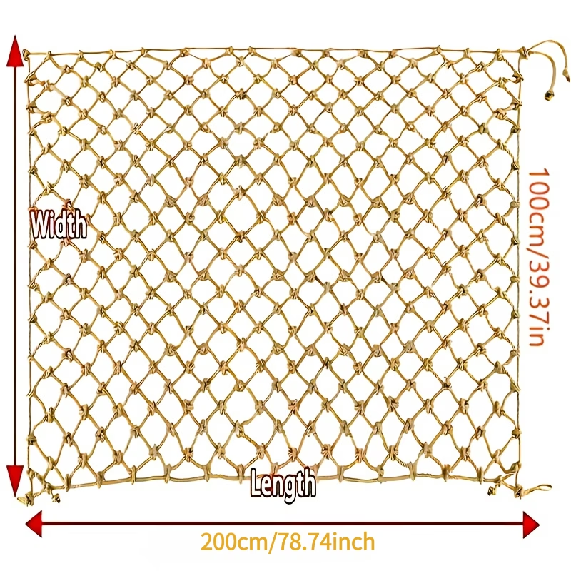 1Pc Retro Hemp Rope Net Perfec - đánh giá và giá Kids Outdoor Net