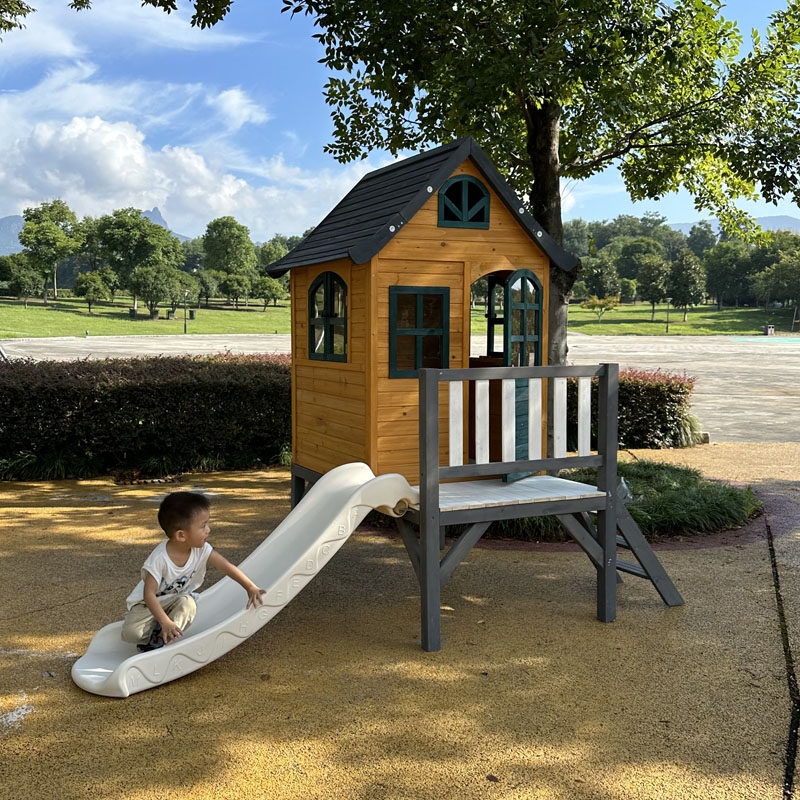 Outdoor large slide kids woode - đánh giá và giá Kids Outdoor Treehouse