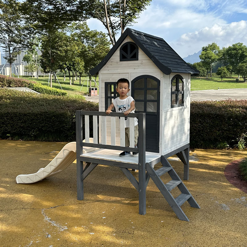 Outdoor large slide kids woode - đánh giá và giá Kids Outdoor Treehouse