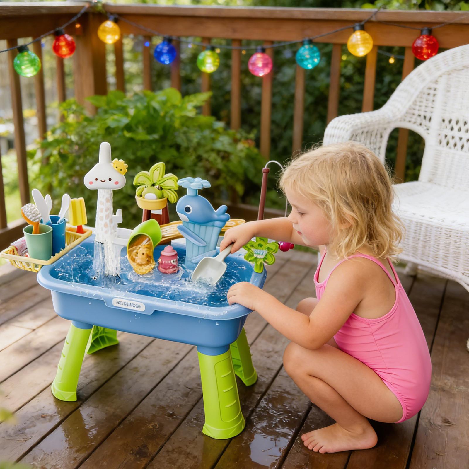 Children's Kitchen Toys Electr - đánh giá và giá Kids Outdoor Water Play Table