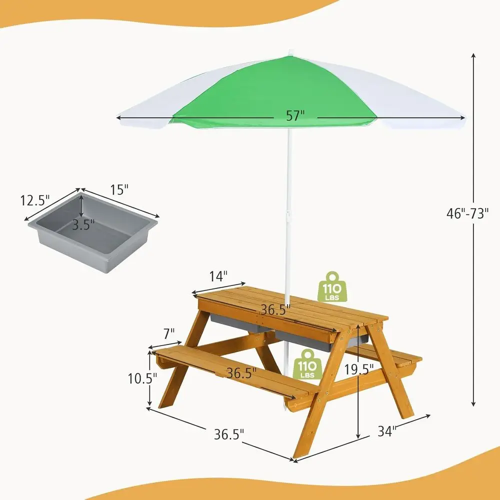3-in-1 Height-Adjustable Umbre - đánh giá và giá Kids Outdoor Umbrella