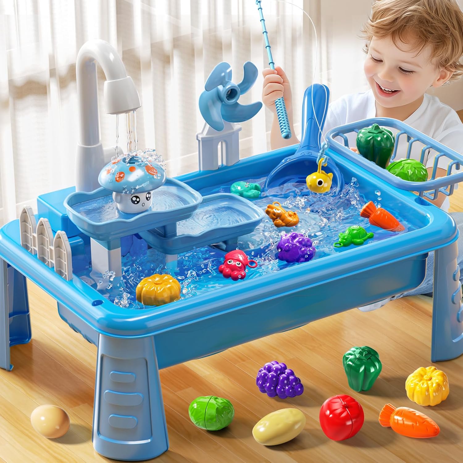 Toddler Water Table with Pump  - đánh giá và giá Kids Outdoor Water Play Table
