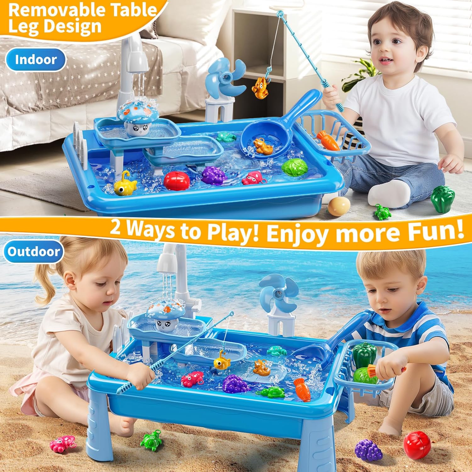 Toddler Water Table with Pump  - đánh giá và giá Kids Outdoor Water Play Table