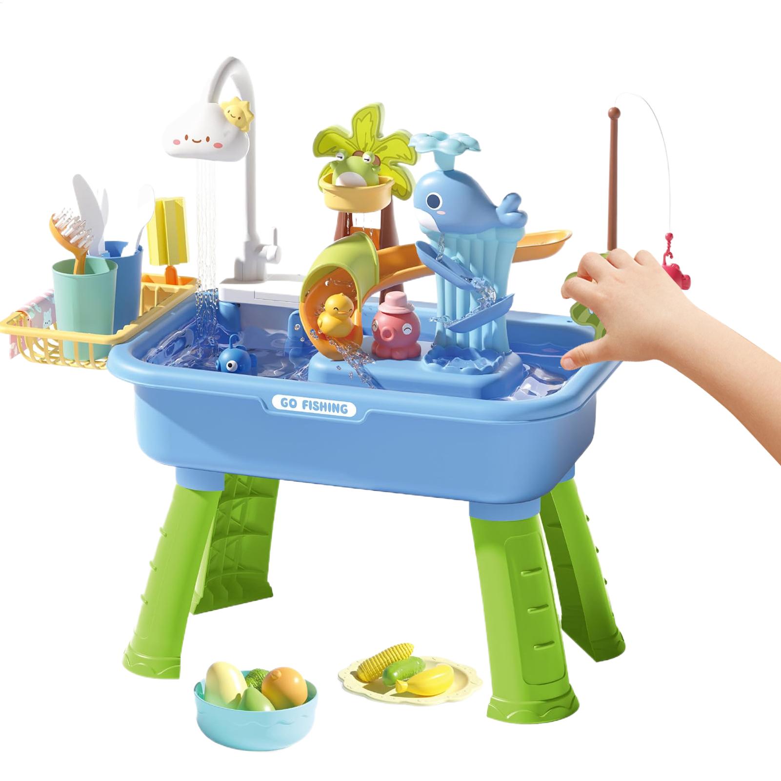 Children's kitchen toys electr - đánh giá và giá Kids Outdoor Water Play Table