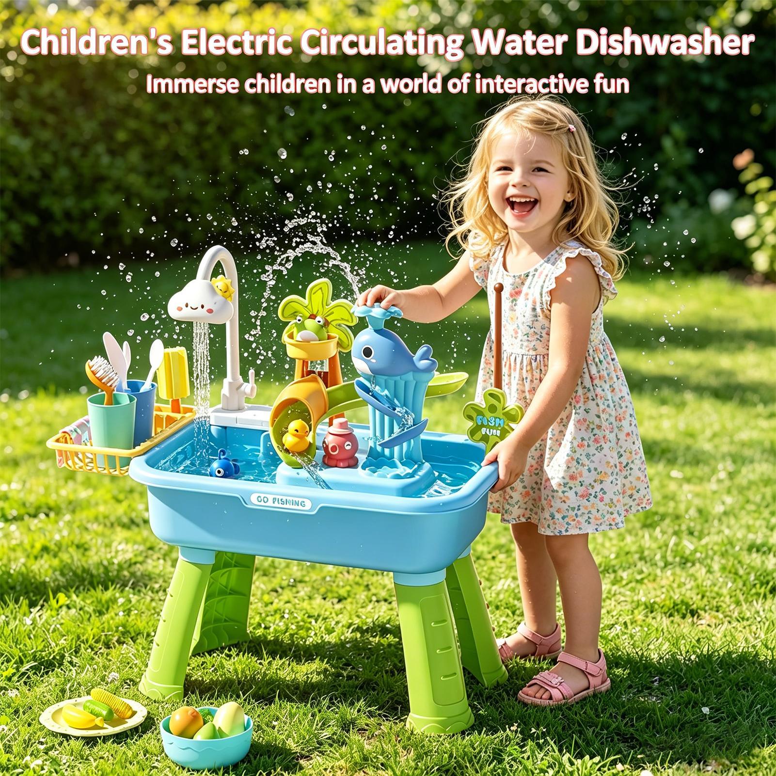 Children's kitchen toys electr - đánh giá và giá Kids Outdoor Water Play Table