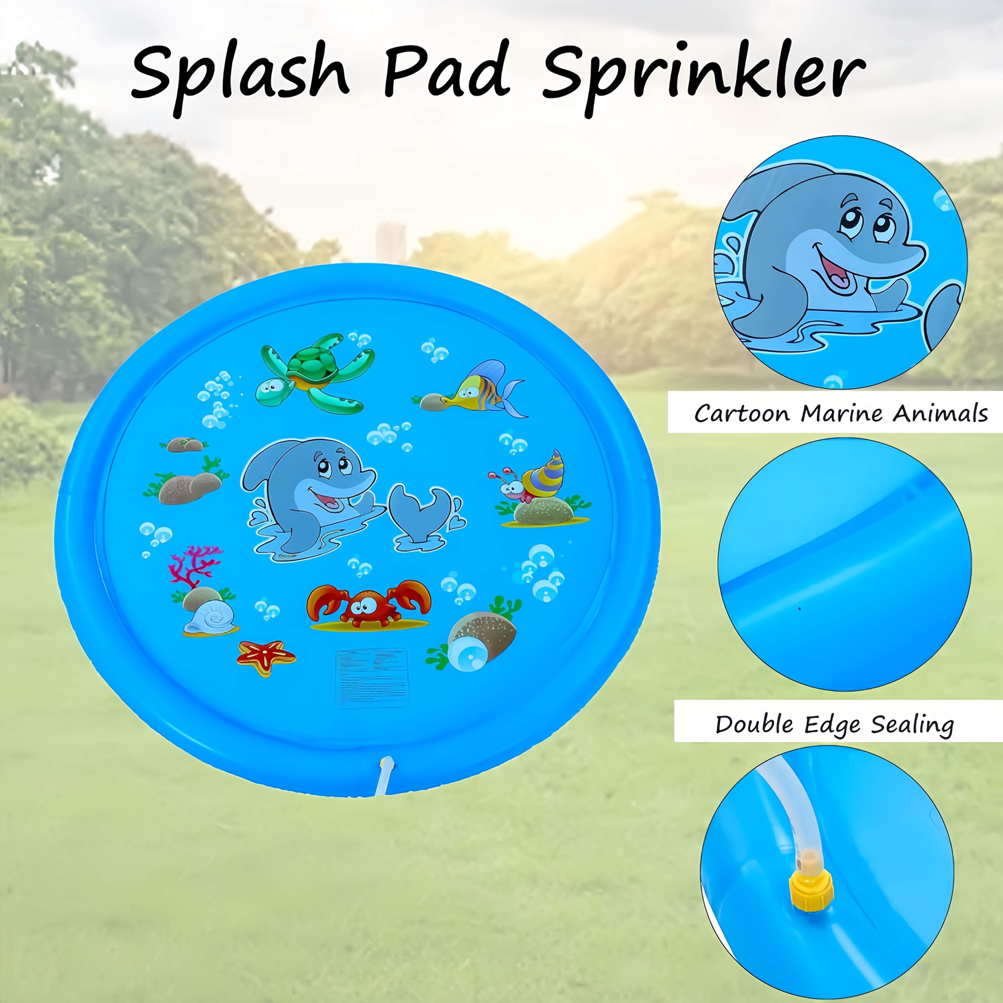 PVC Inflatable Splash Pad Spri - đánh giá và giá Kids Outdoor Water Sprinkler