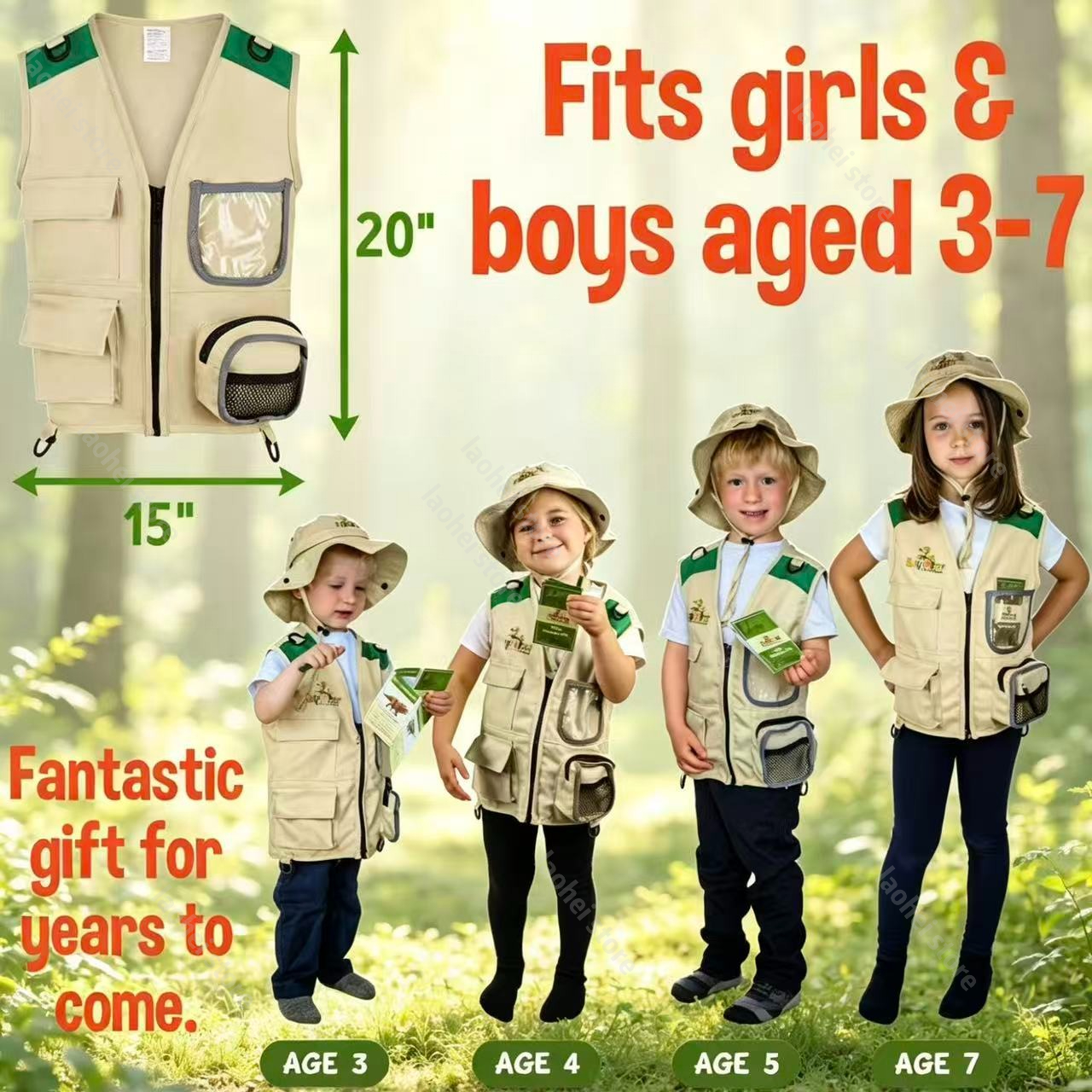 Kids Explorer Vest and Hat Cos - đánh giá và giá Kids Outdoor Play