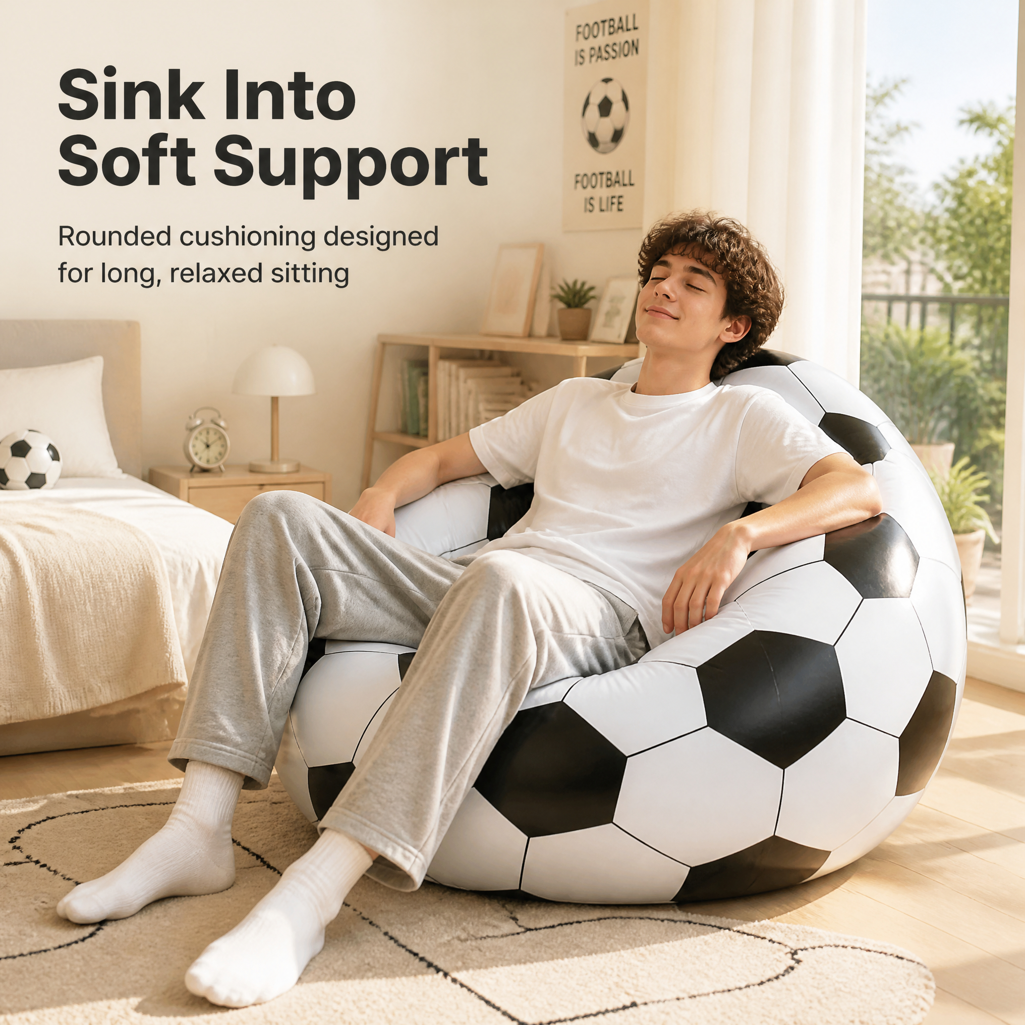 Inflatable Football Sofa Thick - đánh giá và giá Kids Outdoor Loungers