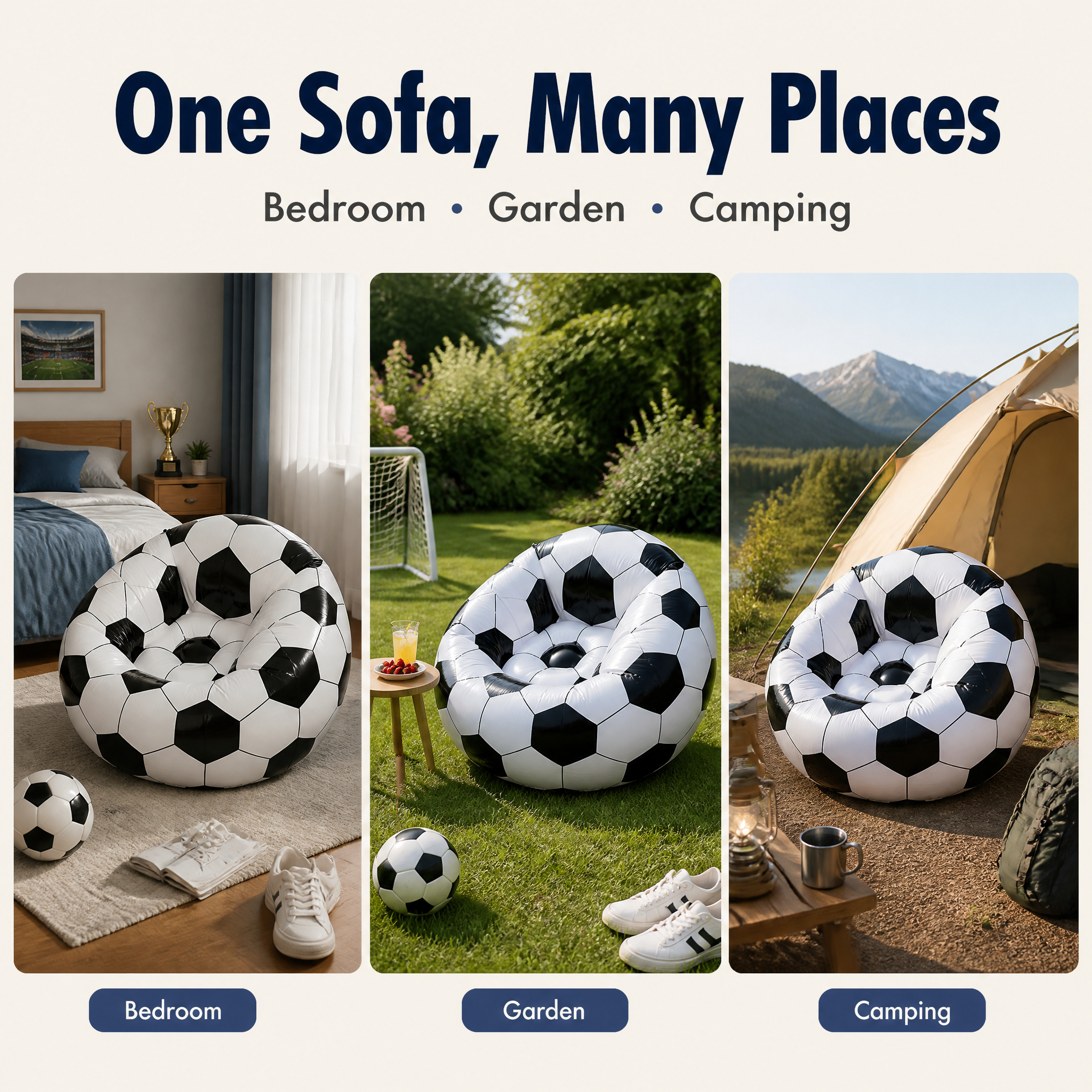 Inflatable Football Sofa Thick - đánh giá và giá Kids Outdoor Loungers
